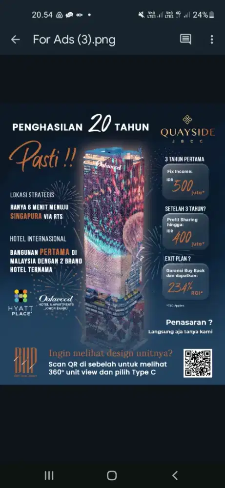 Dibutuhkan marketing untuk penjualan project luar negri