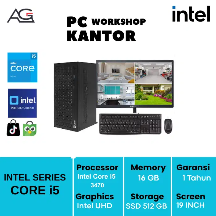 Cash / Kredit PC Kantor Intel Core i5 Ram 16 GB SSD 512 GB LCD 19 Win