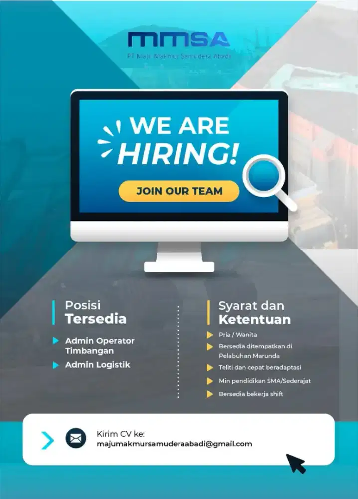 [DIBUTUHKAN SEGERA] ADMIN STAFF