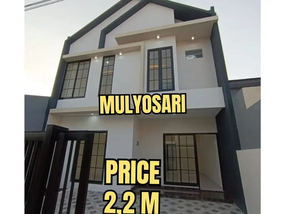 ‼️TURUN HARGA‼️RUMAH BARU GRESS MULYOSARI SUTOREJO, MODERN MINIMALIS 2 LANTAI. DEKAT ITS, UNAIR, UWK, MERR, PAKUWON CITY