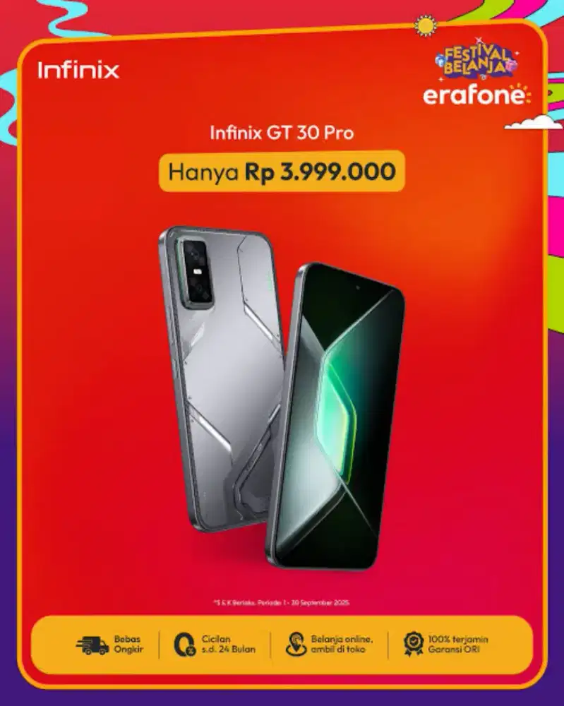Infinix GT 30 dan 30 pro all series 8/256 & 12/256