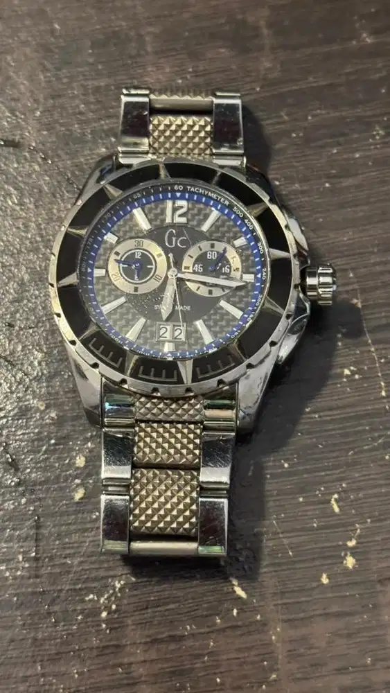 Guess Collection (Gc) chronograph men's watch with a stainless
