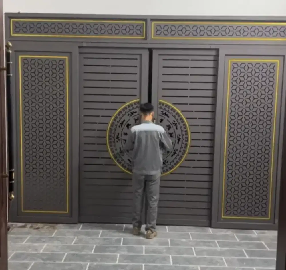 Pintu gerbang sliding swing terbaru