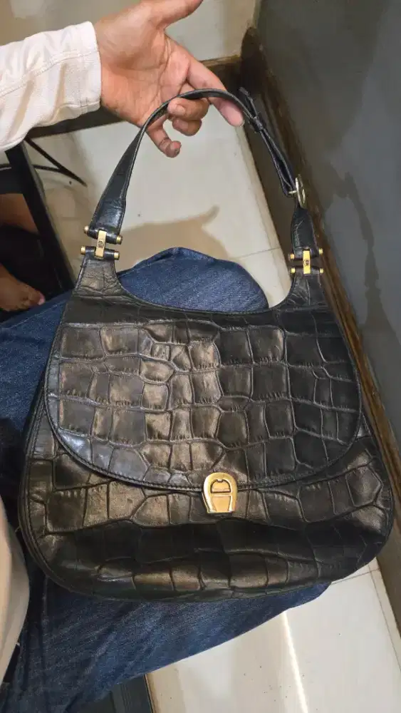 aigner croco vintage mulus