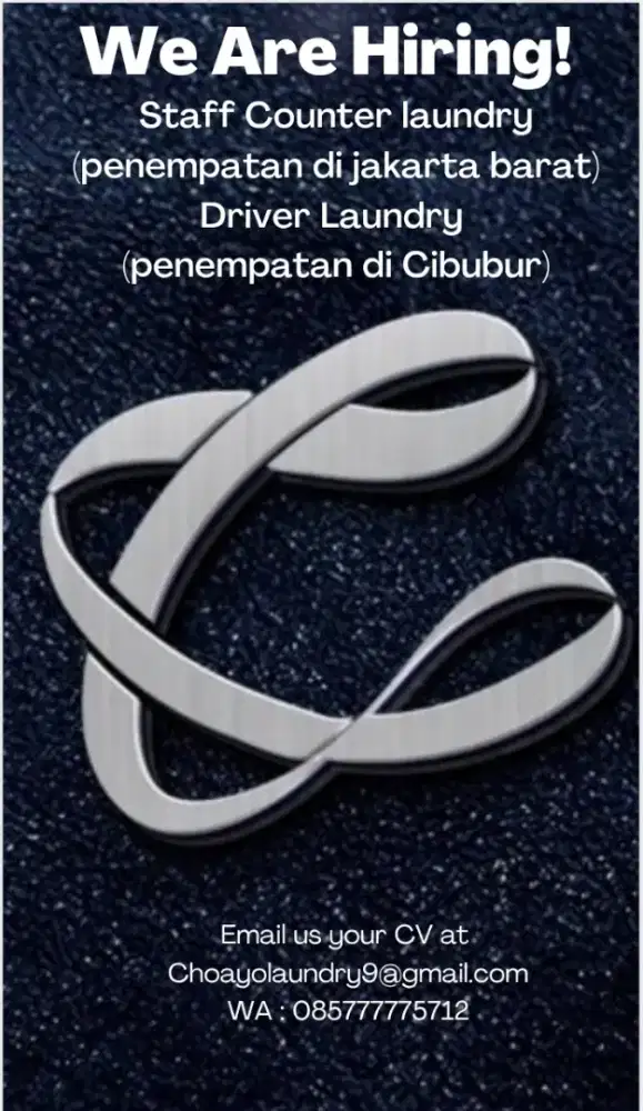 Di butuhkan segera ( staff counter & driver )