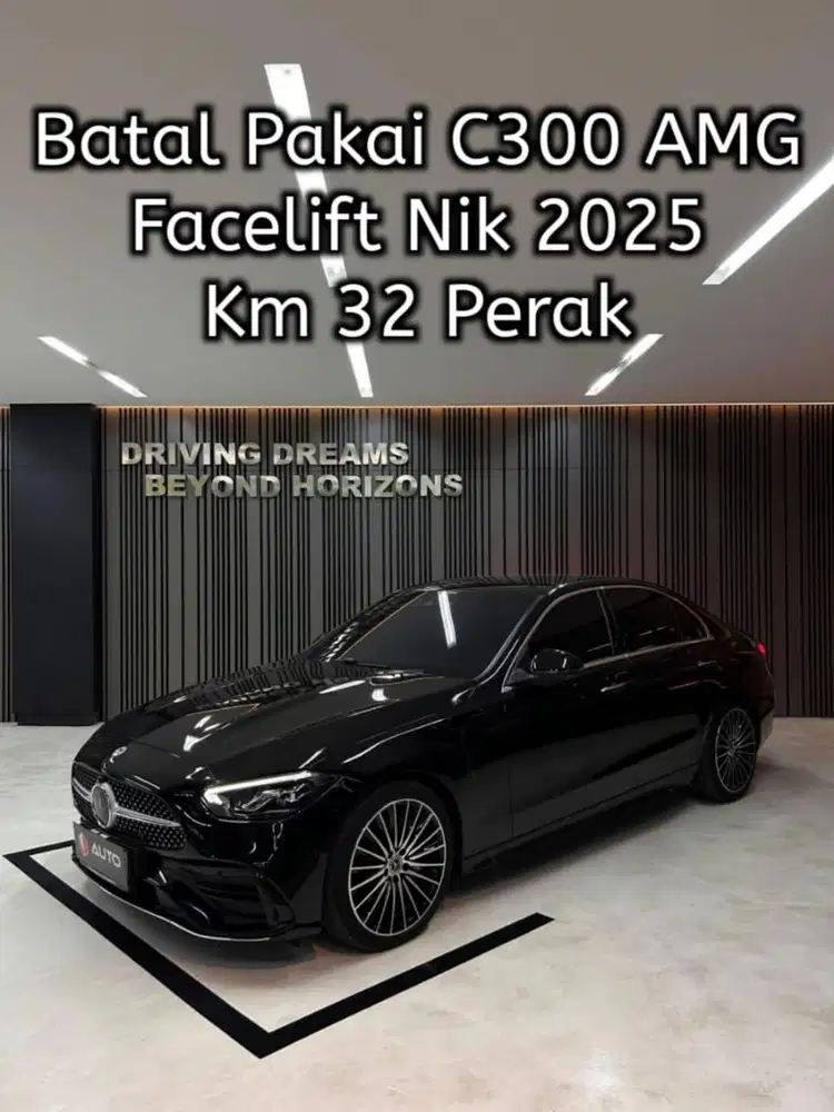 Mercedes Benz C300 AMG Facelift 2025 Mercy Km32perak Hitam