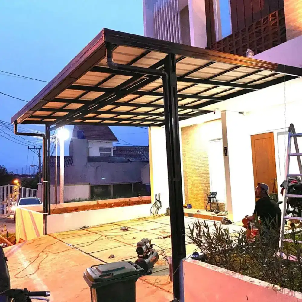 Pasang kanopi baja ringan