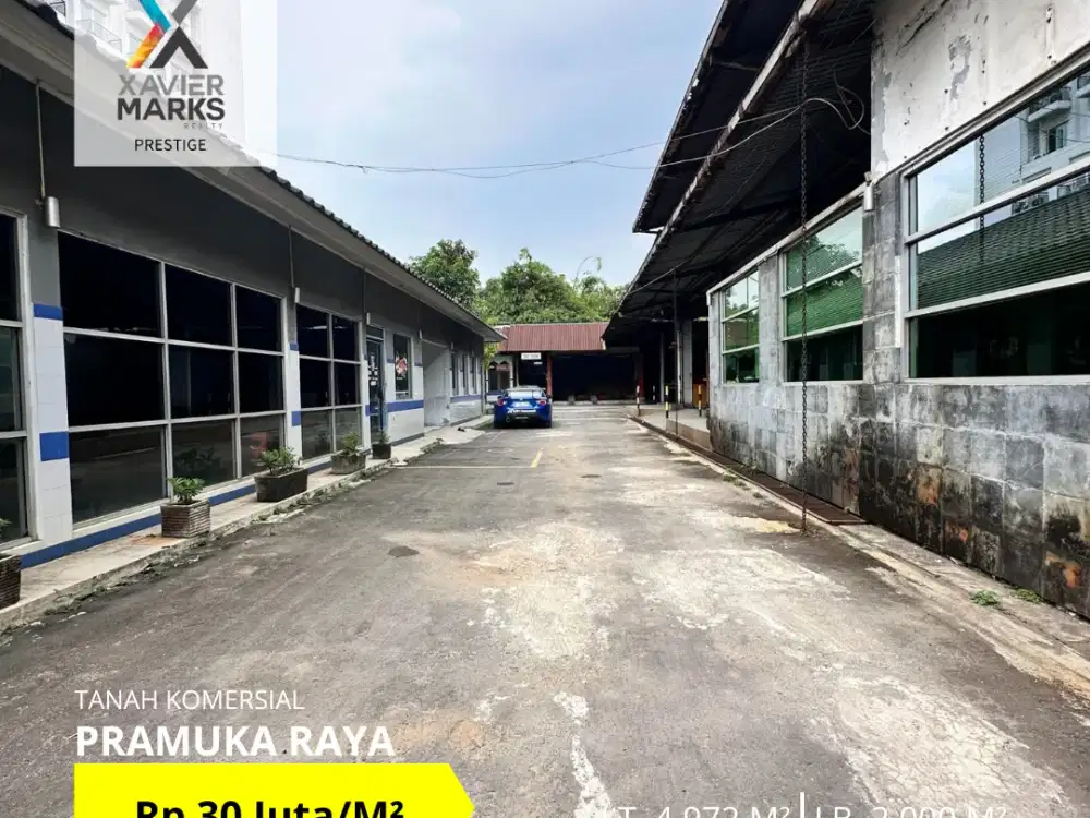 DIJUAL HARGA NJOP TANAH KOMERSIAL JALAN PRAMUKA RAYA JAKARTA PUSAT (IJIN 21 LANTAI)