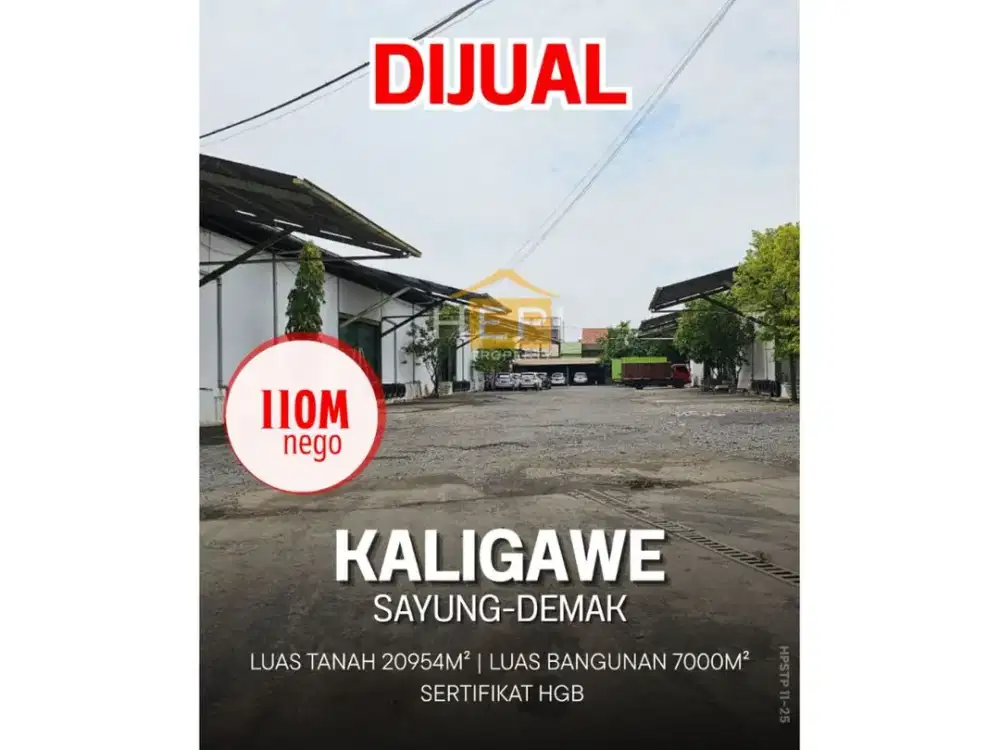 Dijual Gudang di Kaligawe Sayung Demak