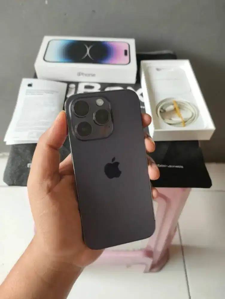 Iphone 14 pro 128gb ex ibox fullset full ori mulus