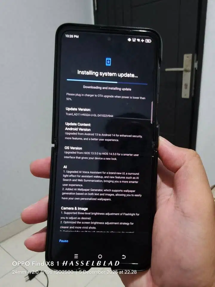 WTS Tecno Phantom V Flip bukan Samsung Z Oppo N Flip Fold