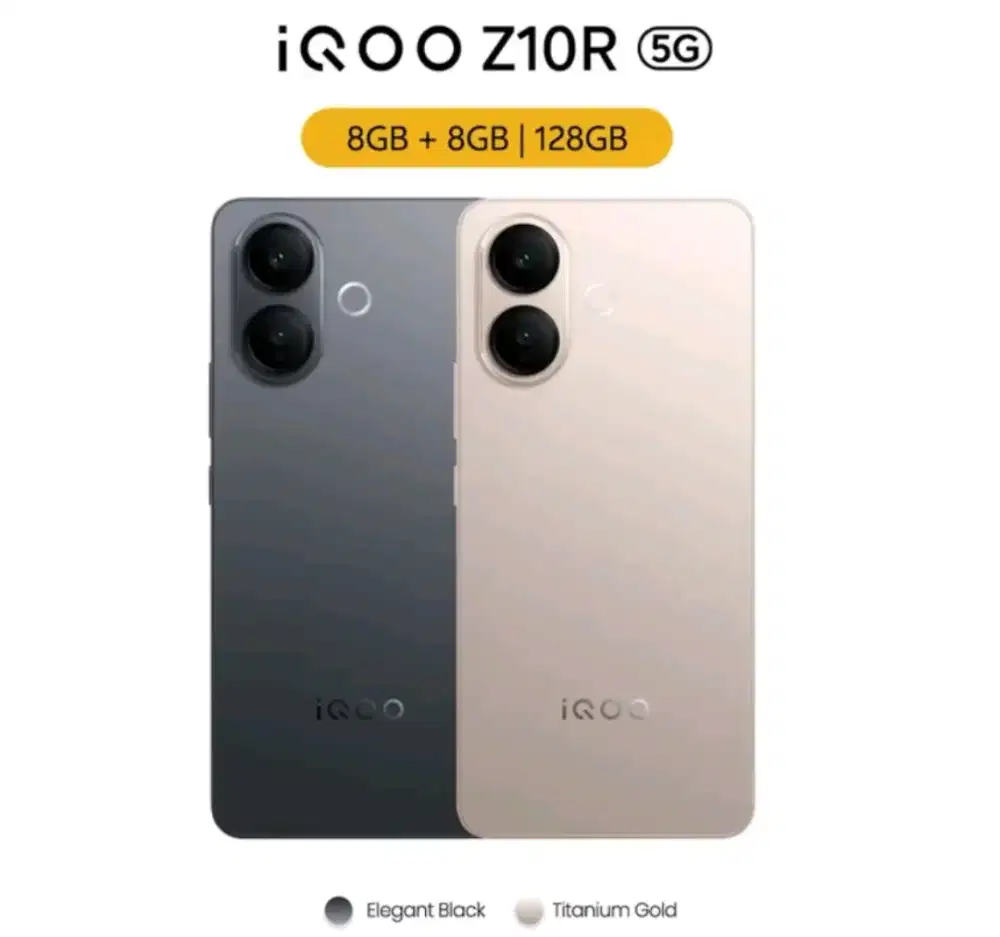 IQOO Z10R 8+256GB Elegant Black (new box segel jual cepat BU)