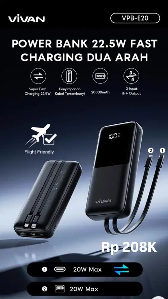 POWERBANK VIVAN VPB - E20