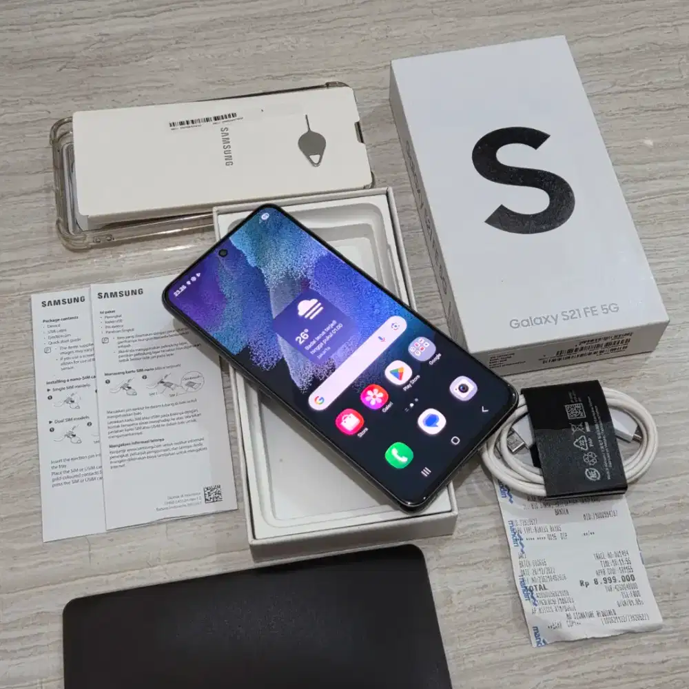 Samsung S21 FE 5G SEIN 256gb Graphite FULL ASLI