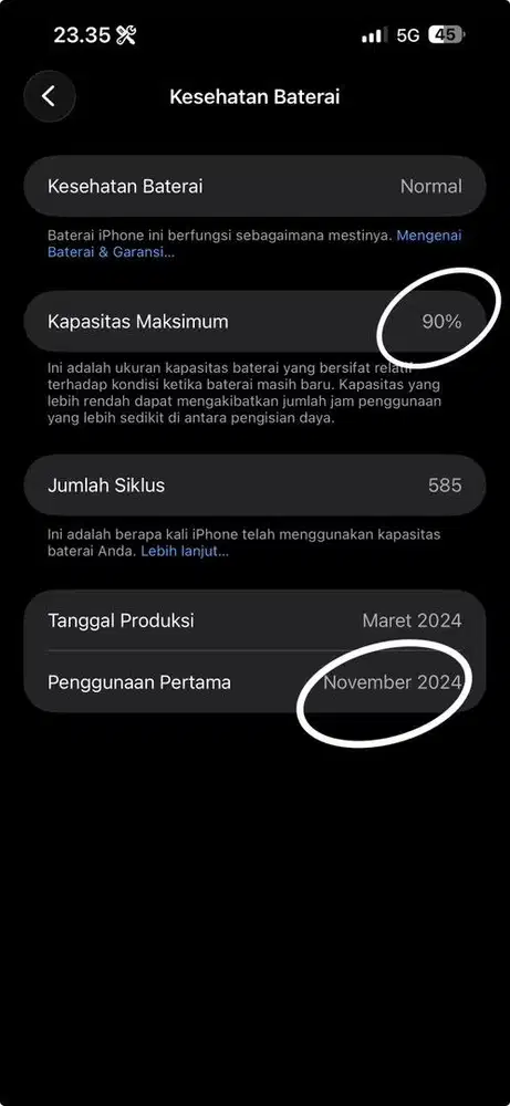 Iphone 15promax 512 mulus total