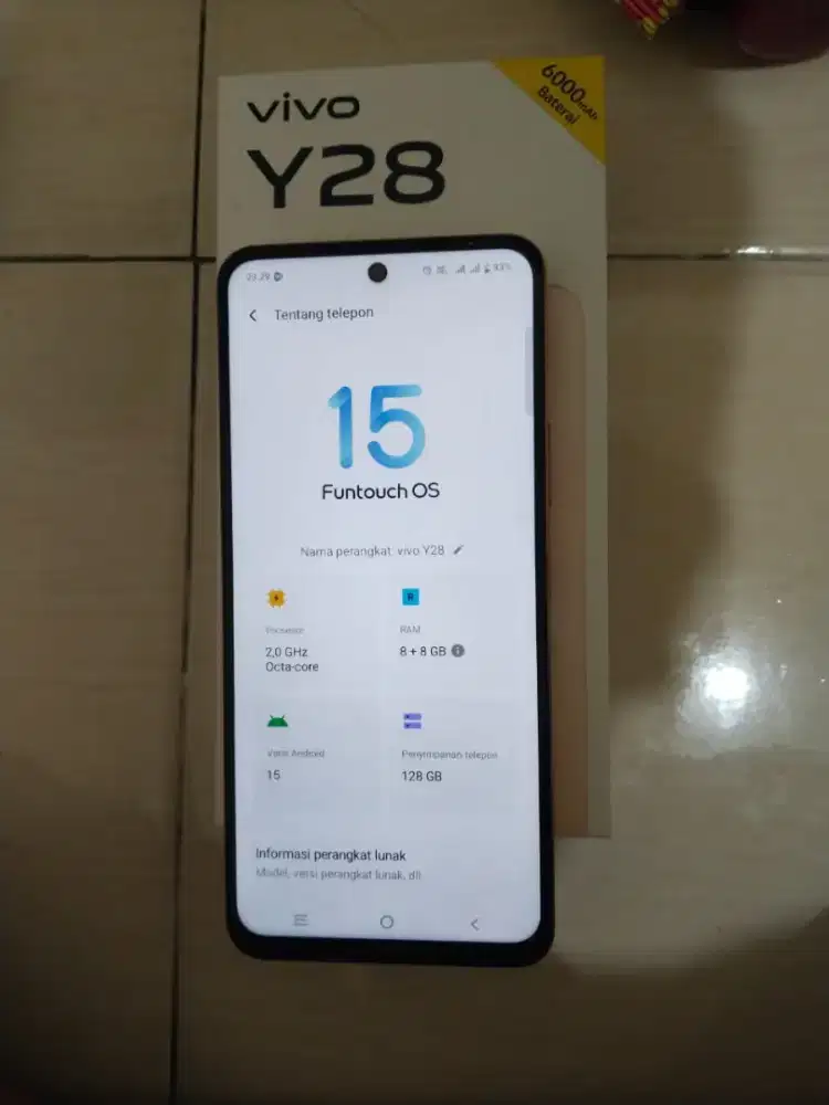 Vivo Y28 ram 8/128