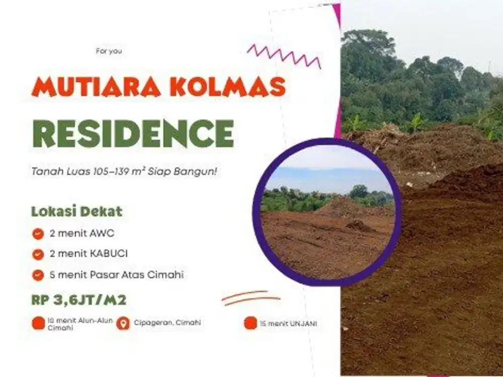 Kavling Kolmas: Strategis Dekat Tol, Keuntungan Lifestyle Sehat. Jual Cepat Unit Sudut Eksklusif!