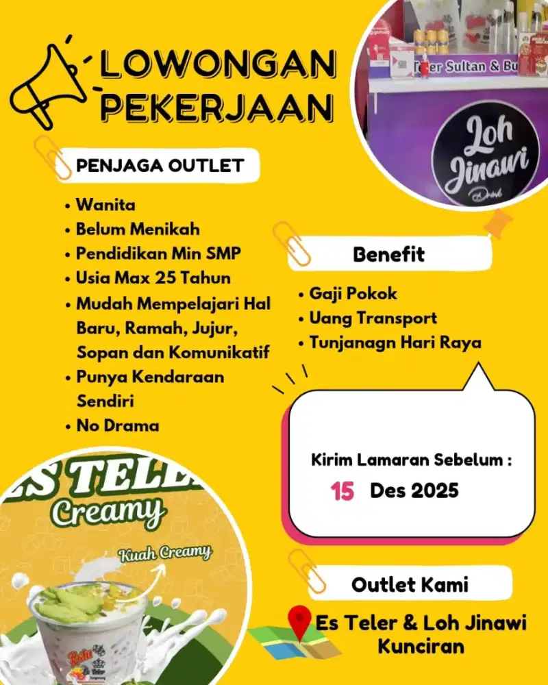 Lowongan Kerja Penjaga Outlet