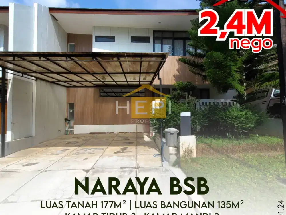 Dijual Rumah di Naraya BSB Semarang.  Posisi di Boulevard