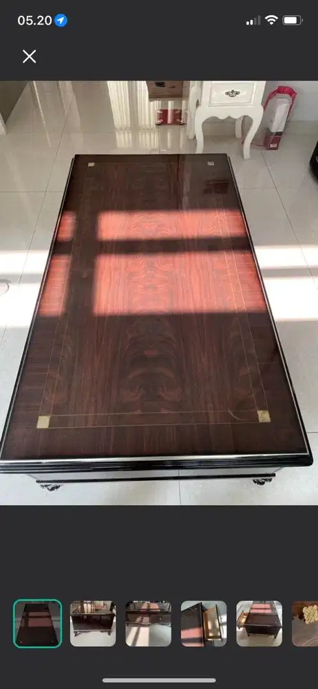 Authentic Meja kayu jati 4 laci