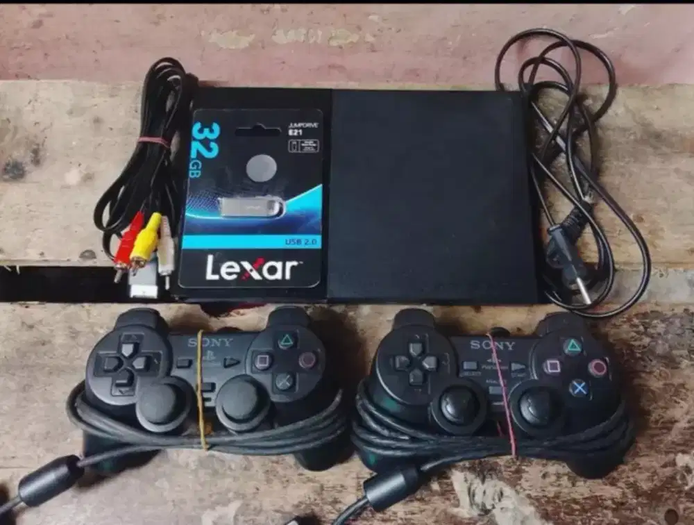 Jual PS2 slim game banyak tinggal main aja