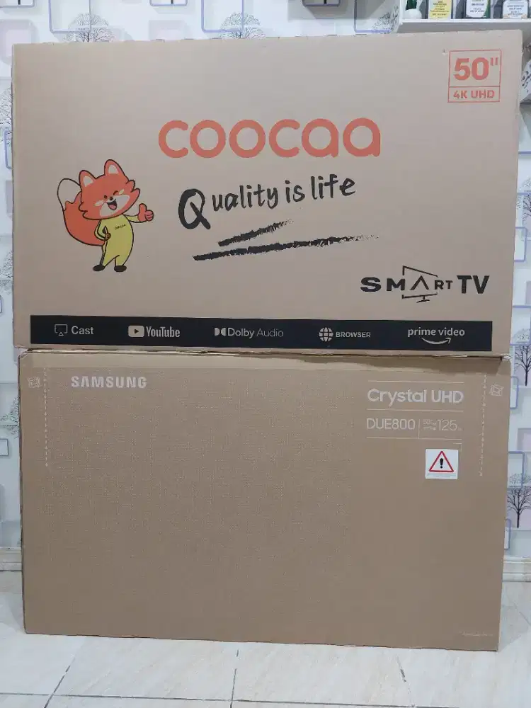 Coocaa & Samsung smart tv 50 inch layar 4K UHD