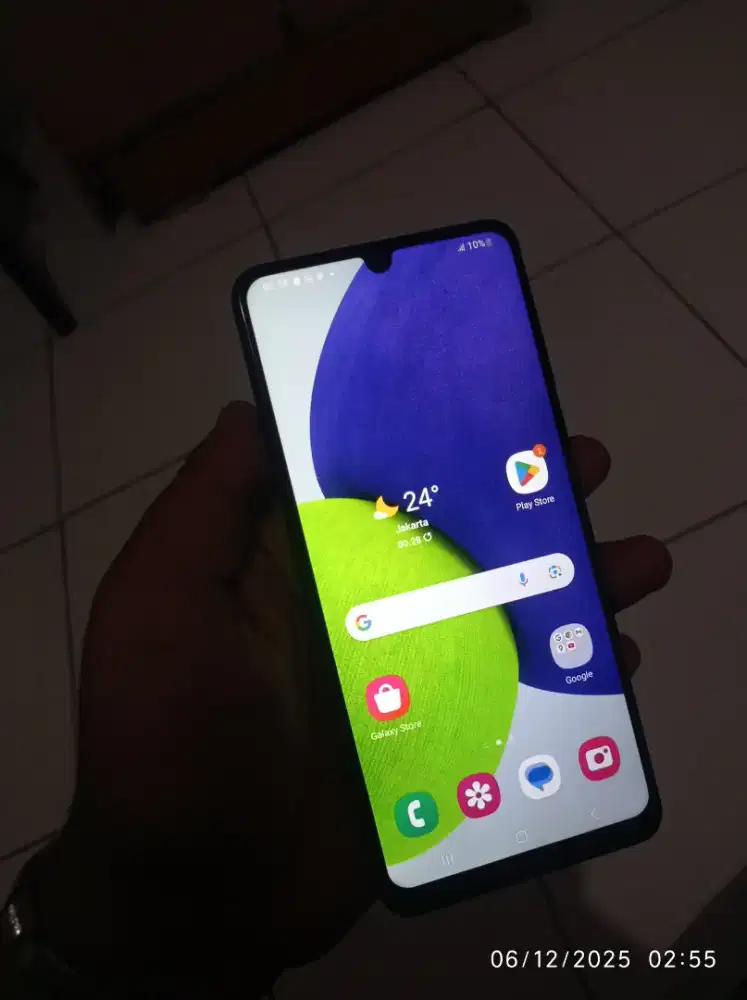 samsung A22 Ram 6+3/128 normal semua minus retak tuwitik