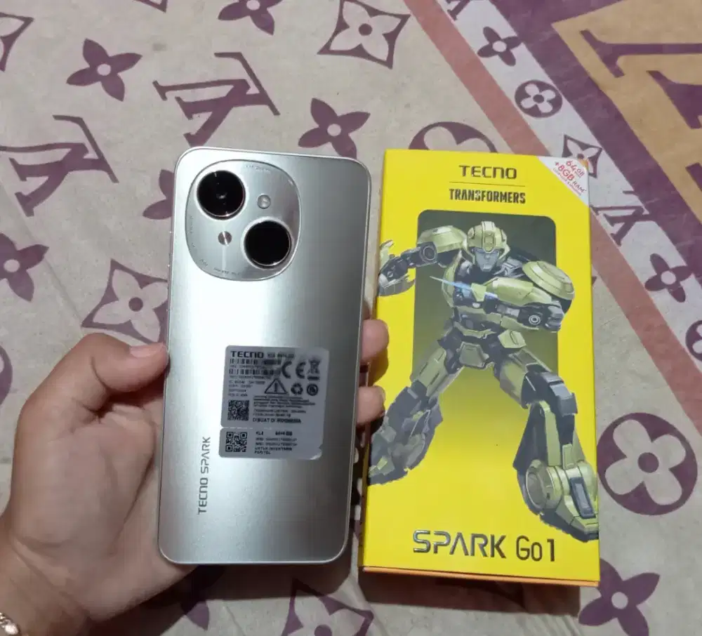 Tecno spark Go 1 ram 4+4/64 fullset ori + softcase.