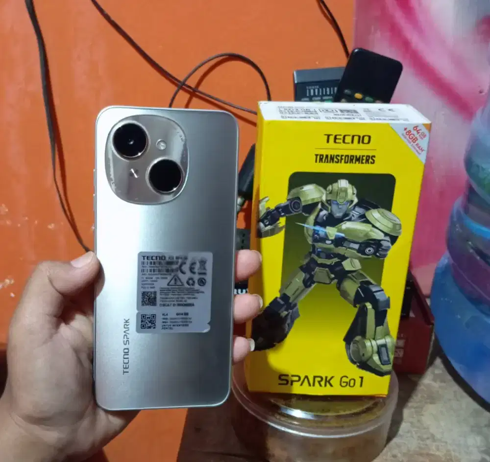 Tecno spark Go 1 ram 4+4/64 fullset mulus.