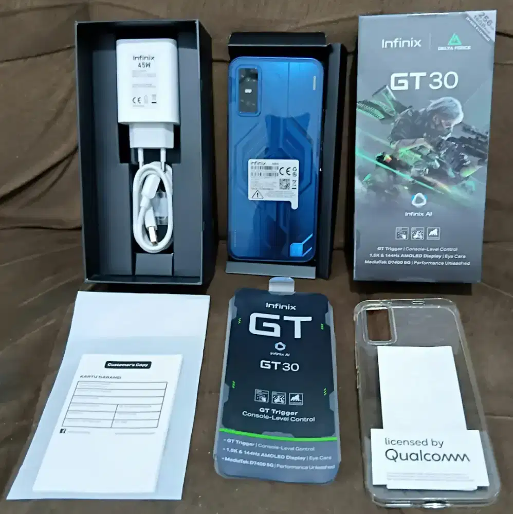 Infinix GT 30 8/256 Blue ISTIMEWA Like New Grs 11/26 Blm Sebulan Pakai