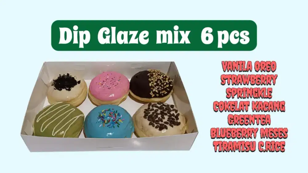 Donat Okto dipglaze 6 pcs