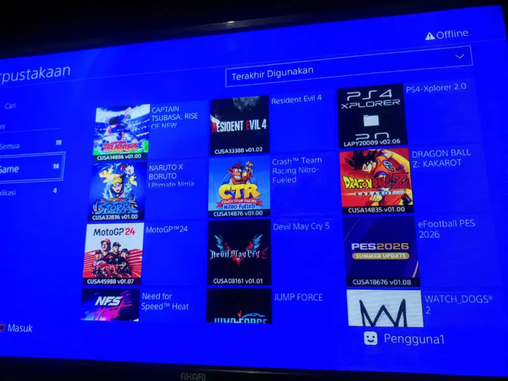 PLAYSTATION 4 SLIM SERI 21 FW 11