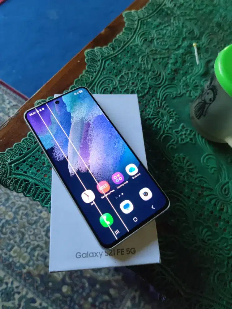 Samsung s21 fe 5G sein ram 8gb 256gb fullsett mulus segell layar garis