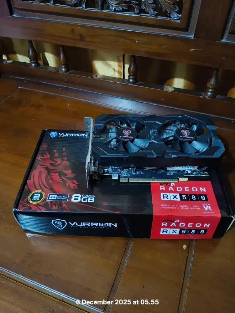 Vurrion RX 580 2048SP 8gb masih ada Garansi s.d 2027