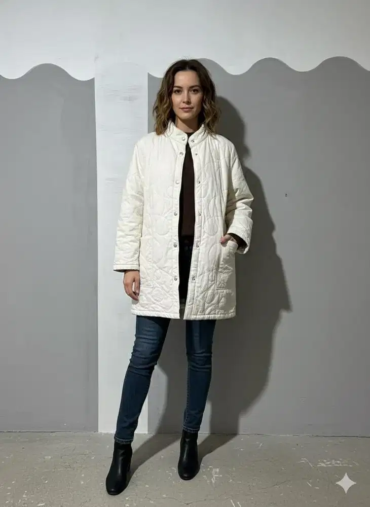 Sherpa Quilted Coat & Jacket Winter Wanita size L