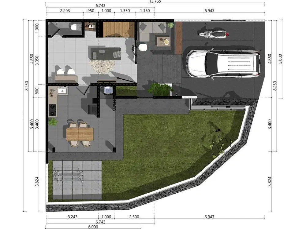 . Rumah Modern Dekat Mall Ubertos