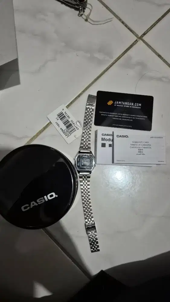 Jam Tangan Wanita Digital Casio LA680WA-1 BDF'LA680 LA680W Black