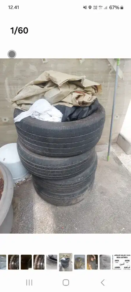 Ban 235/50 r18 kondisi normal belum ada tambalan 85% thn2023