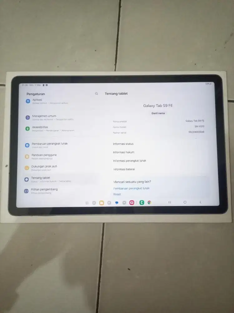 Samsung Galaxy Tab S9 Fe Wifi Ram 6/128gb Ori SEIN