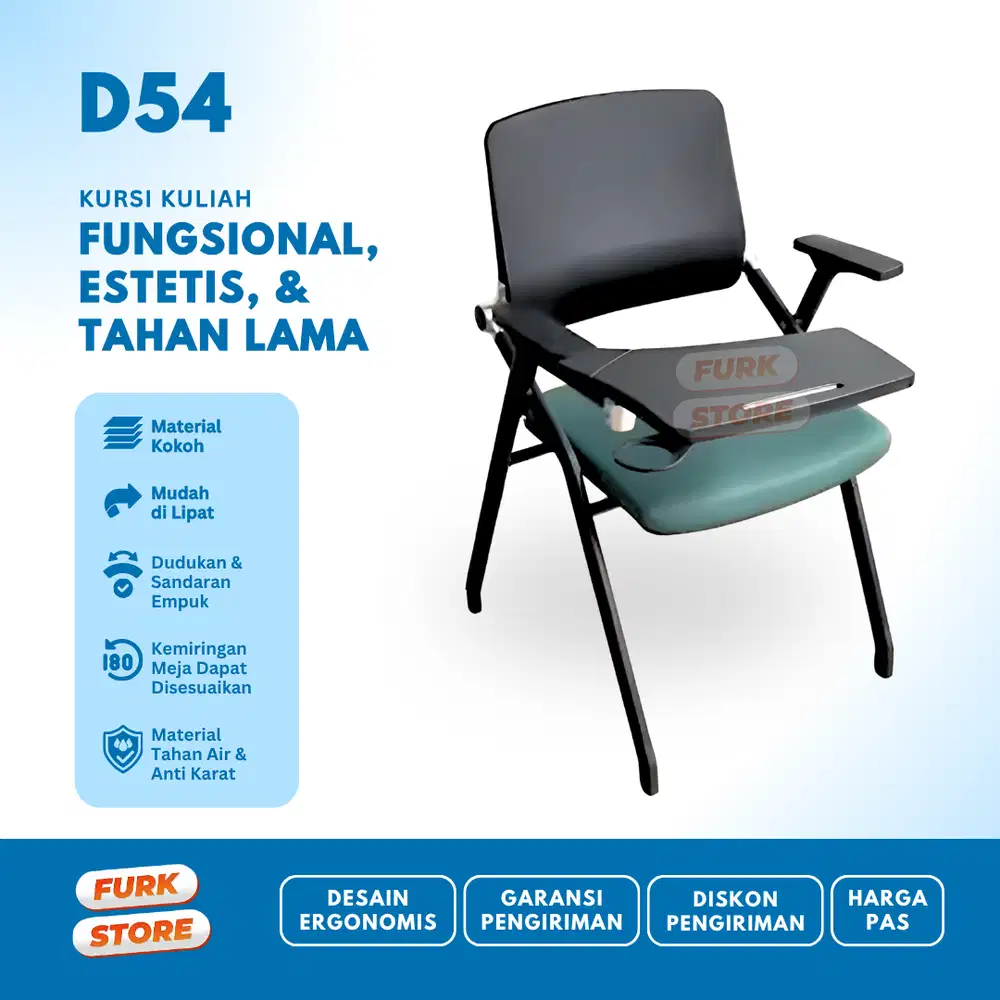 Kursi Lipat Belajar Tipe D54 – Bangku Kuliah Lipat | Kursi Mahasiswa