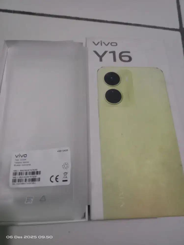 Dijual vivo y16 ram 4+4 / 128 mulus terawat