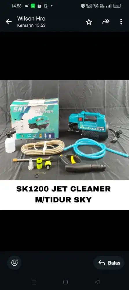 Jet cleaner sky