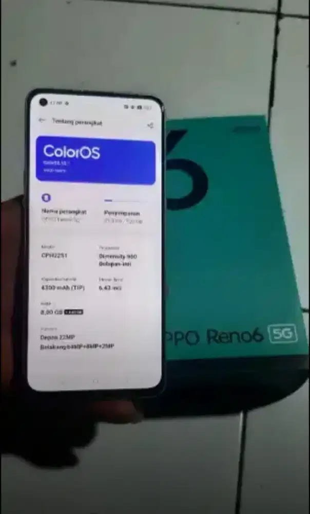 OPPO RENO 6 5G RAM 12/128