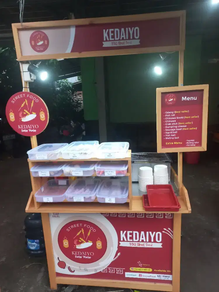 Jual cepat both kayu gerobak jualan