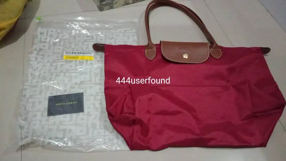 totebag longchamp merah