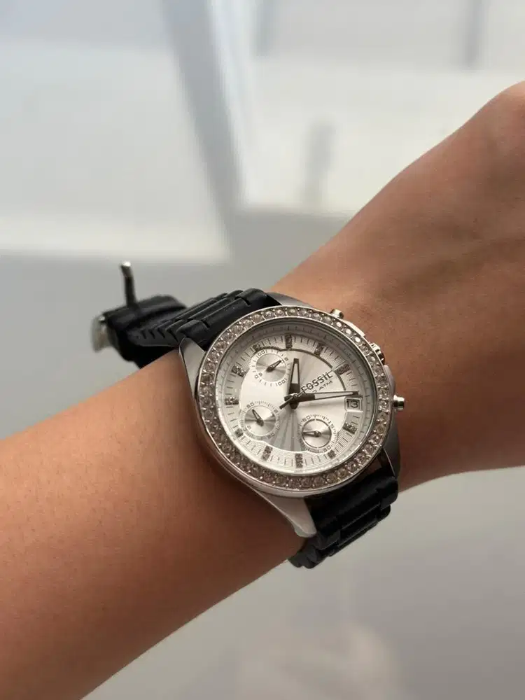 JUAL JAM TANGAN WANITA FOSSIL HITAM