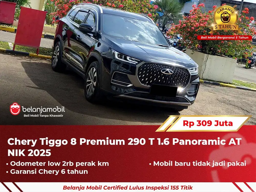[ GARANSI 5TH ] Chery Tiggo 8 Premium 290 T 1.6 Panoramic AT 2025 2024