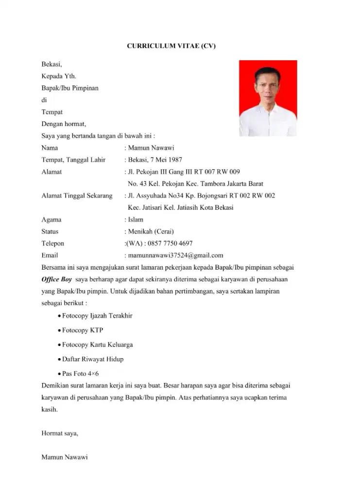 Cari kerja Office Boy / Cleaning Service