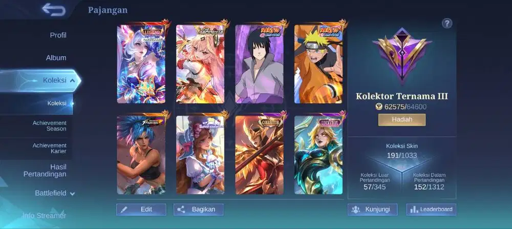 Jual akun ml terpercaya : cuma 2 jt