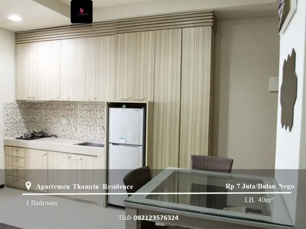 Disewakan Apartement Thamrin Residence 1BR Mid Floor FF